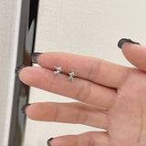 銀色小鹿仔耳環