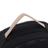 黑色帆布學生上課必備大容量後背包