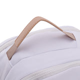 白色帆布學生上課必備大容量後背包