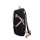 黑色帆布學生上課必備大容量後背包
