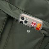 綠色尼龍前口袋設計多功能肩帶實用手提包