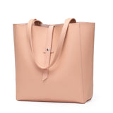 粉色彷皮圓釘皮帶設計大容量側背包