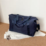藍色尼龍輕便多用途大容量拉鍊兩用旅行包