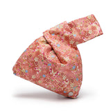 粉色尼龍桃花紋理日本風手提包