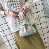 綠色尼龍桃花紋理日本風手提包