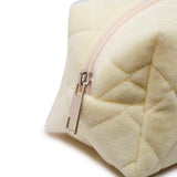 黃色絨面菱格絎縫柔軟舒適透氣多用途拉鍊包