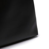 黑色彷皮柔軟舒適質料簡約設計雙扣肩帶兩用側背包