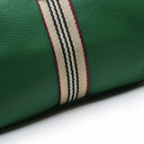 綠色彷皮條紋尼龍帶設計斜背包