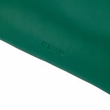 綠色彷皮金屬F形對合式吻扣設計斜背包