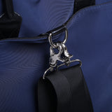 藍色尼龍前口袋設計多功能肩帶實用手提包