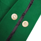 綠色絨面鑽石菱形接面設計翻蓋款金屬鏈條兩用斜背包 (附貓頭鷹毛球吊飾)
